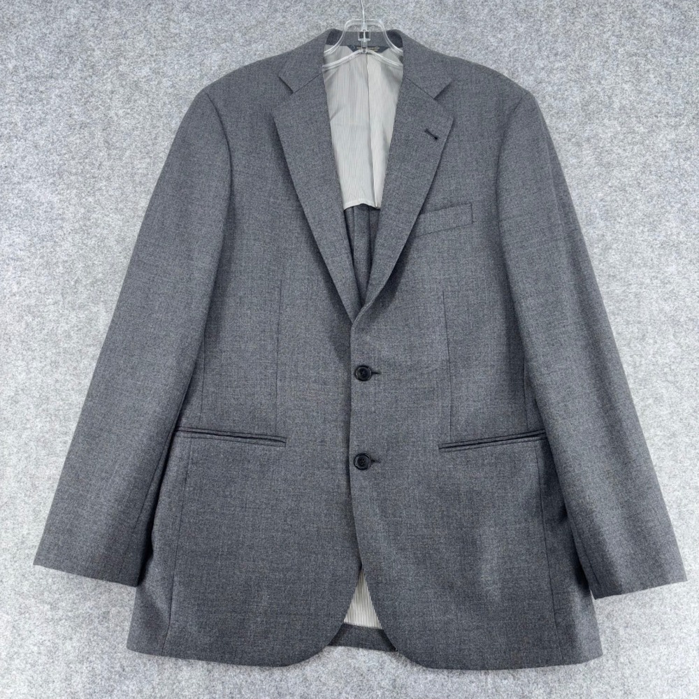 Brooks Brothers 1818 Madison Blazer Mens 38R Grey Wool 2 Button Sport Coat Italy